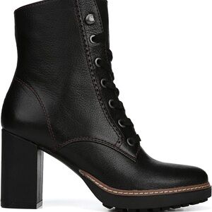 Naturalizer Black Leather Combat Boots